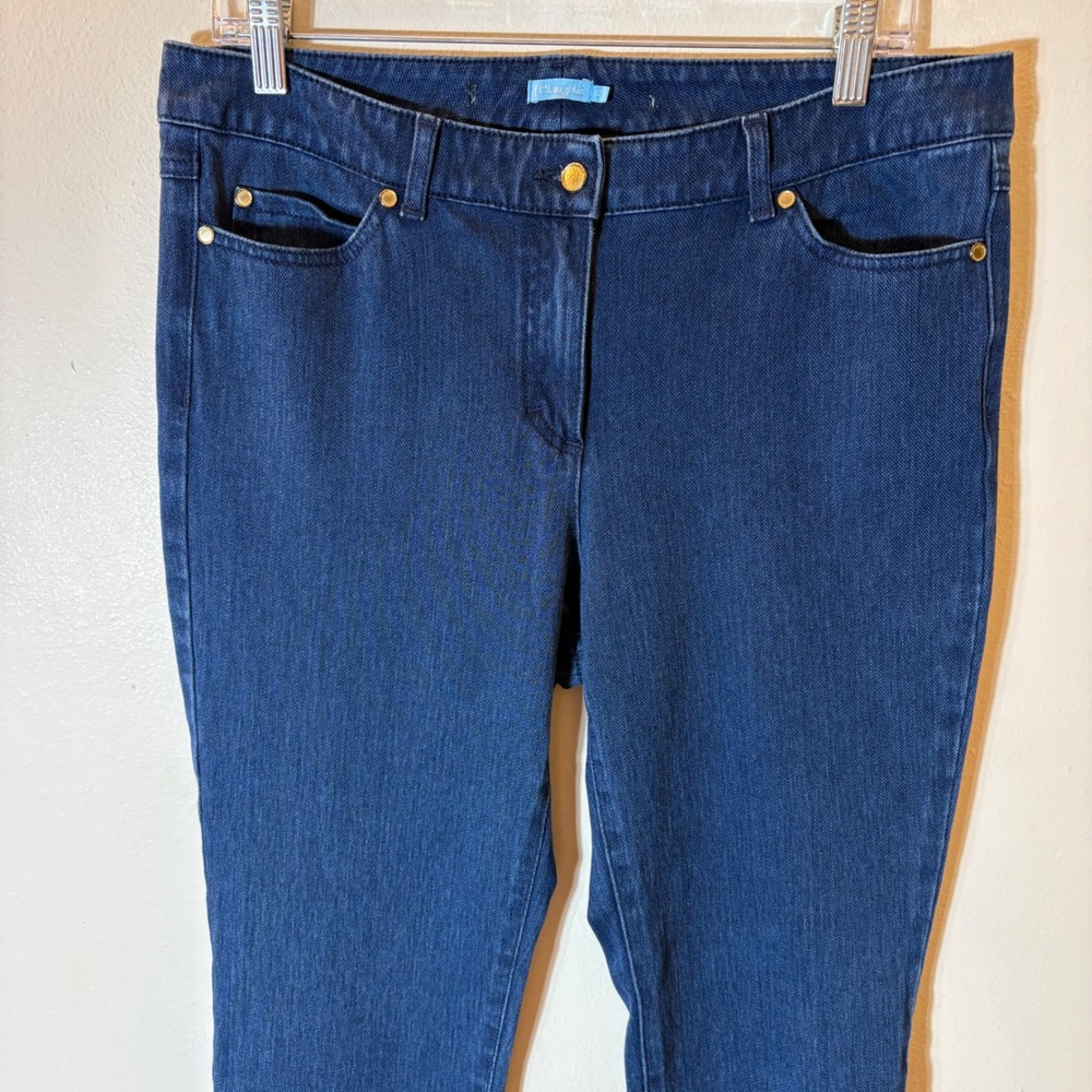 J. McLaughlin Skinny Fit Jeans Size 12 Dark Blue Indigo